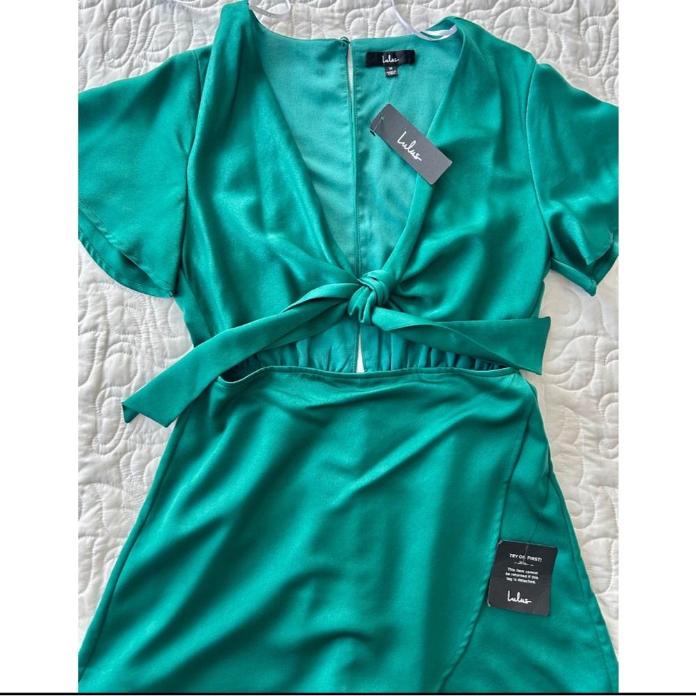 LuLu’s Total Winner Tie Front Romper